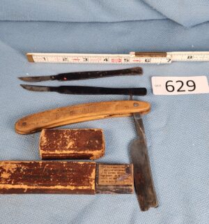 d629- Antique Surgical Scalpels, straight razor