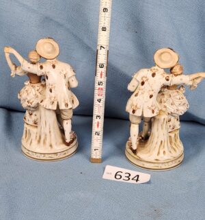 d634- Pair of damaged Porcelain Dancing Figurines. Late 1800s Richard Eckert & Co - Image 3
