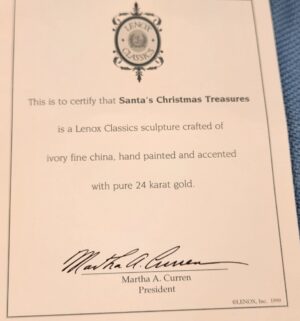 d657- Lenox Santas Christmas Treasure - Image 3