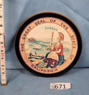 d671- Perman Plaque Great Seal of California