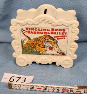 d673- Very Rare Coin Bank by Ringling Bros. and Barnum & Bailey circus