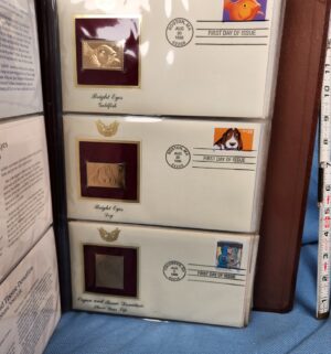 d682- Golden Replicas of US Stamps. 22kt Gold. 1st Day Issues - Image 5