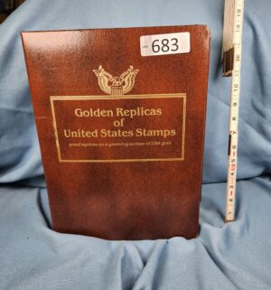 d683- Golden Replicas of US Stamps. 22kt Gold. 1st Day Issues