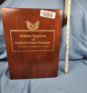 d684- Golden Replicas of US Stamps. 22kt Gold. 1st Day Issues