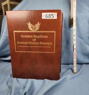 d685- Golden Replicas of US Stamps. 22kt Gold. 1st Day Issues
