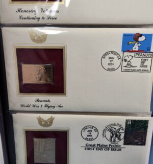 d685- Golden Replicas of US Stamps. 22kt Gold. 1st Day Issues - Image 3
