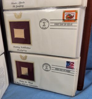 d685- Golden Replicas of US Stamps. 22kt Gold. 1st Day Issues - Image 4