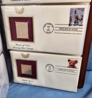 d685- Golden Replicas of US Stamps. 22kt Gold. 1st Day Issues - Image 5