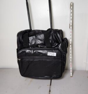 d710- leather-ish rolling suitcase