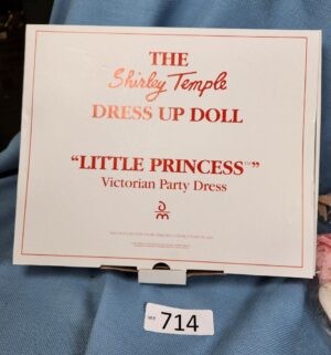 d714- Little Princess Victoria Party Dress. Shirley Temple Dress Up Doll