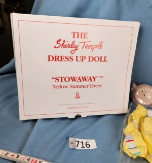 d716- Stowaway Yellow Summer dress. Shirley Temple Dress Up Doll
