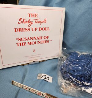 d734- Susannah of the Mounties. Shirley Temple Dress Up Doll