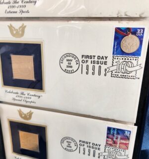 d769- Golden Replicas of the Stamps of the Century. 22kt gold - Image 8
