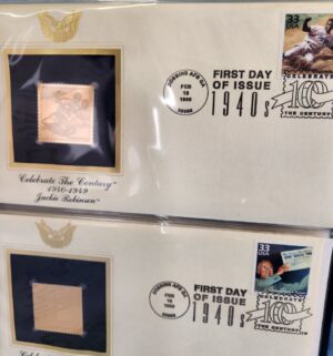 d770- Golden Replicas of the Stamps of the Century 22kt gold - Image 8