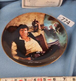 d774- 1986 Star Wars Han Solo collector plate from The Hamilton Collection