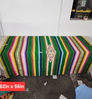 d789- vintage Mexican Saltillo serape blanket