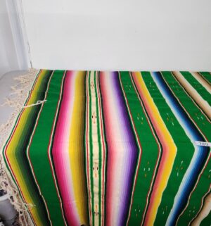 d789- vintage Mexican Saltillo serape blanket - Image 3