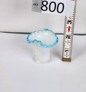 d800- Fenton Art Glass miniature vase in Aqua Crest