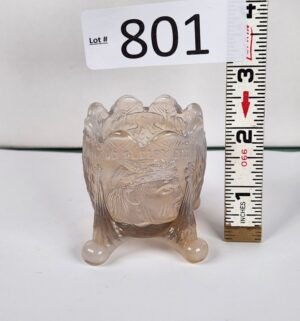 d801- Old Sleepy Eye glass toothpick holder