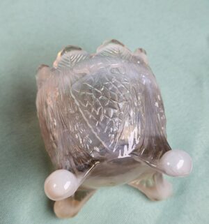 d801- Old Sleepy Eye glass toothpick holder - Image 3