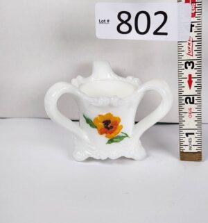 d802- John E. Kemple milk glass toothpick holder