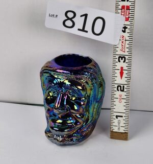 d810- St. Clair Art Glass witch head Toothpick Holder