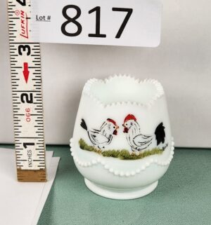 d817- Mosser Milk Glass Toothpick Holder