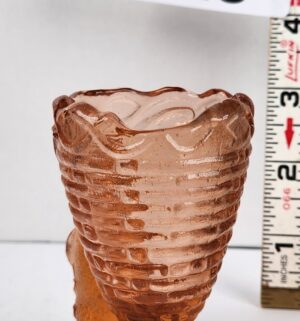 d828- Fenton Pink Glass Rabbin Toothpick/ Egg Holder - Image 3