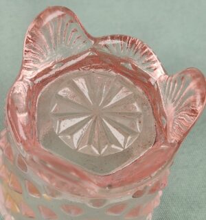 d835- Fenton opalescent Peaches n Cream hobnail toothpick holder - Image 3