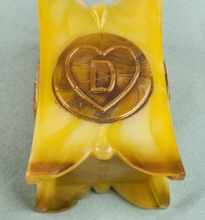 d841- St. Clair Yellow Glass Toothpick Holder - Image 3