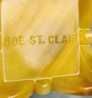 d841- St. Clair Yellow Glass Toothpick Holder - Image 4