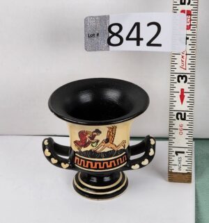 d842- Vintage Greek D. Vassilopoulos Replica Pottery Mini Vase