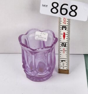 d868- Alexandrite glass tooth pick holder. Moser