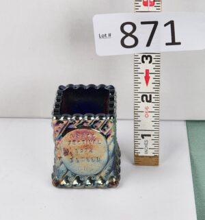d871- vintage St. Clair carnival glass toothpick holder