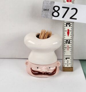 d872- Vintage Chef Toothpick Holder