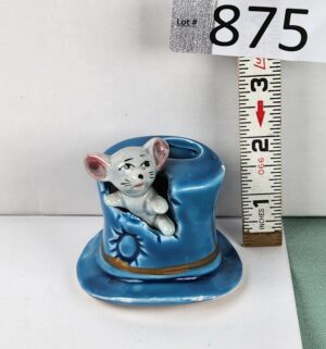 d875- Mouse Toothpick Holder 1960s Japan Napcoware Porcelain