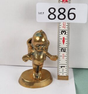 d886- brass Kewpie doll figurine toothpick holder