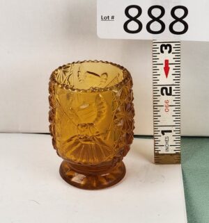 d888- Hand Pressed Summit Art Glass Toothpick Holder