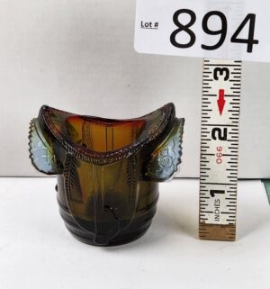 d894- Summit Art Glass saddle-shaped toothpick holder