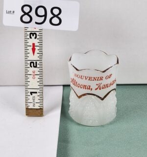 d898- Milk Glass Toothpick Holder. Altoona, Kansas