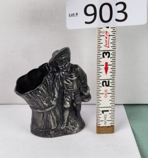 d903- Antique Farm Boy Sheaths of Wheat Toothpick Holder