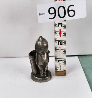 d906- Darco Kewpie doll metal figure toothpick holder