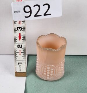 d922- 1905 Pink Milk Glass toothpick holder