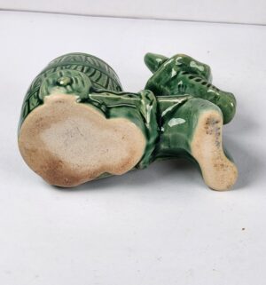 d932- Vintage Ceramic Donkey Barrel Toothpick Holder - Image 3