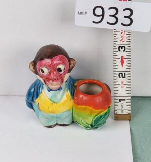 d933- Vintage Japan Monkey Toothpick Holder