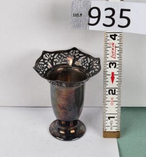 d935- Antique Hallmark Silver Plate Toothpick Holder