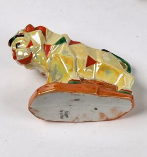 d944- 1950s Art Deco-style cubist lion Toothpick Holder - Image 3