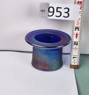 d953- Vintage Imperial Glass Cobalt Carnival Top Hat Toothpick Holder