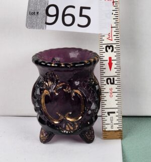 d965- 1897 Riverside Glass Croesus Amethyst Toothpick/Match Holder
