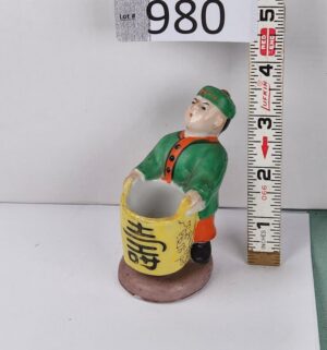 d980- 1950s Prosperity Jar. Toothpick Holder